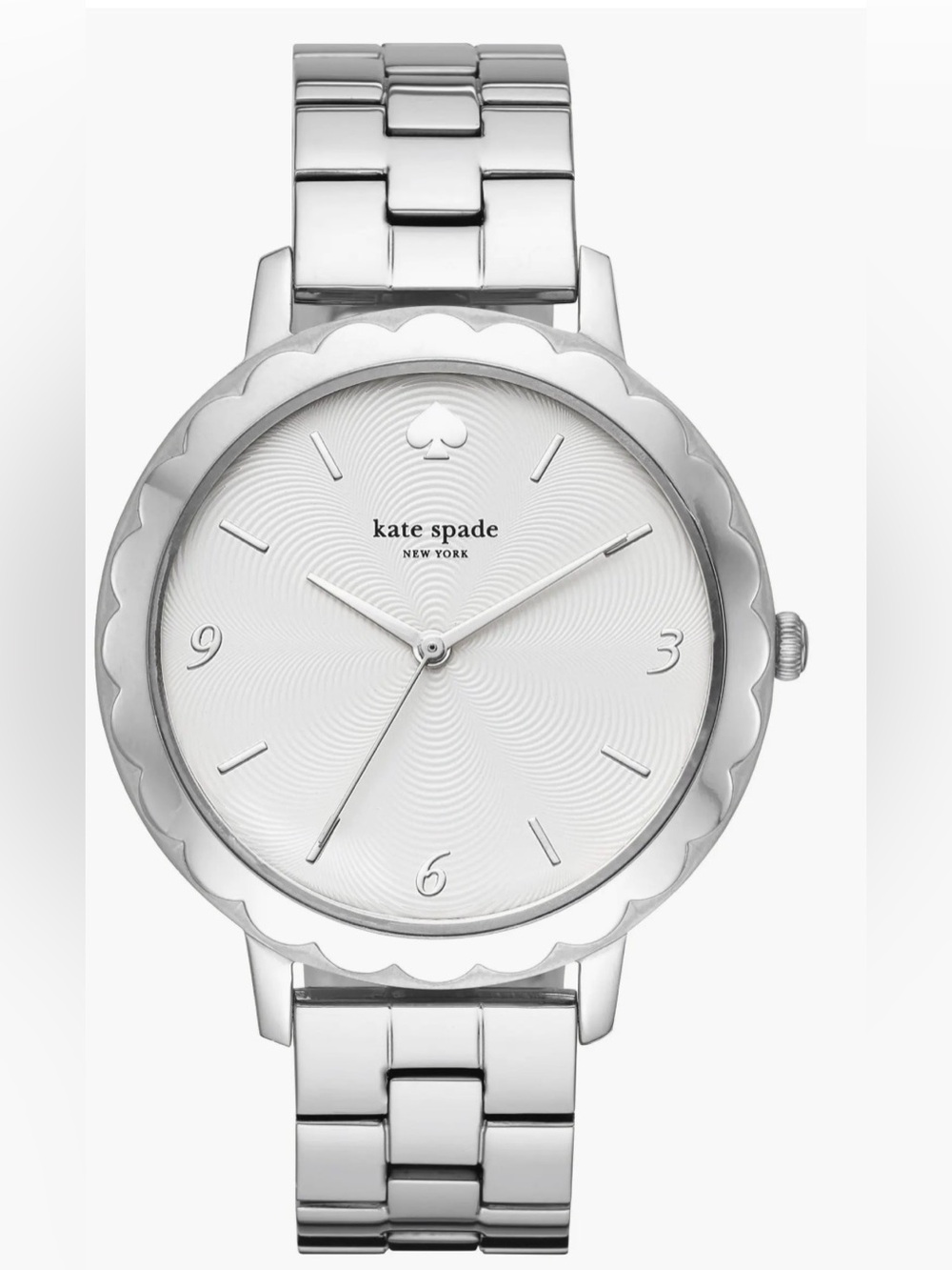 kate spade Silver Scalloped Bezel Stainless Steel Watch